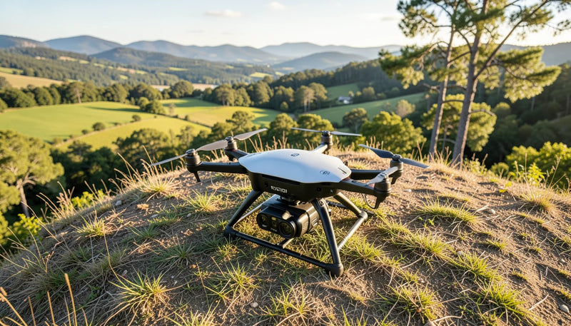 DJI Inspire 3 Silent Archaeological Documentary at Roman For - quiet drone hovering over peaceful outdoor setting