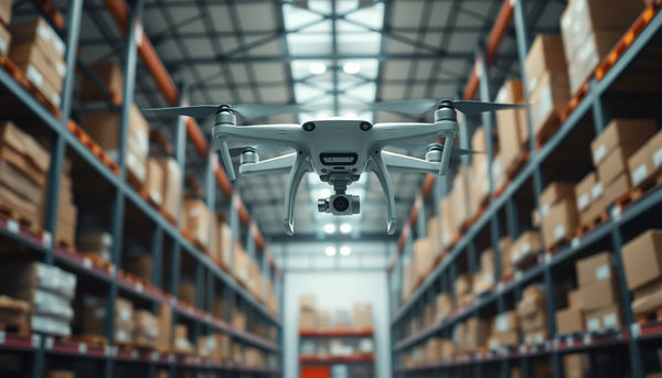 طائرة بدون طيار DJI صامتة لجرد المستودعات الليلية دون إطلاق إنذارات الدخيل