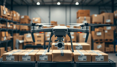 Drone prepared for documented delivery in a warehouse