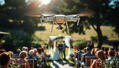 Mavic 3 Battery Life Test for Outdoor Summer Weddings in Syd - wedding ceremony drone photography cover image