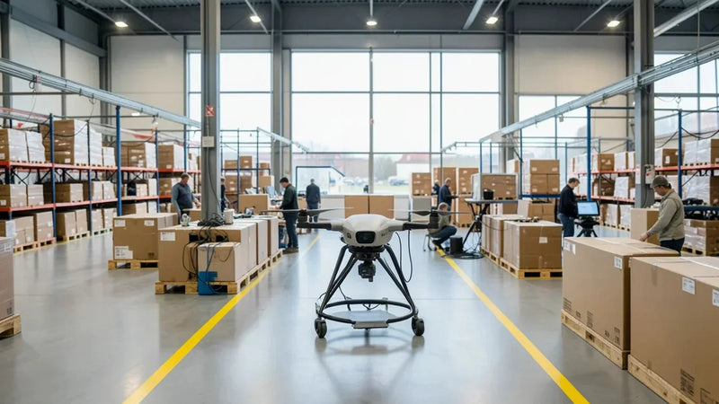 DJI propeller fit record, seller evidence, shipping documents and Manila receiving checklist for a replacement-parts order