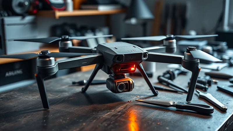 Brazil-to-China survey-drone repair file with exact system and fault record, service terms, batteries, route review and local project alternative