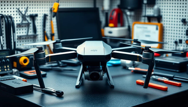 DJI Mavic 3 prepared for model-specific repair diagnosis and staged testing