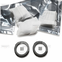 OEM-pulled DJI Goggles 2 eyeglass frame pair with protective packets on a white background