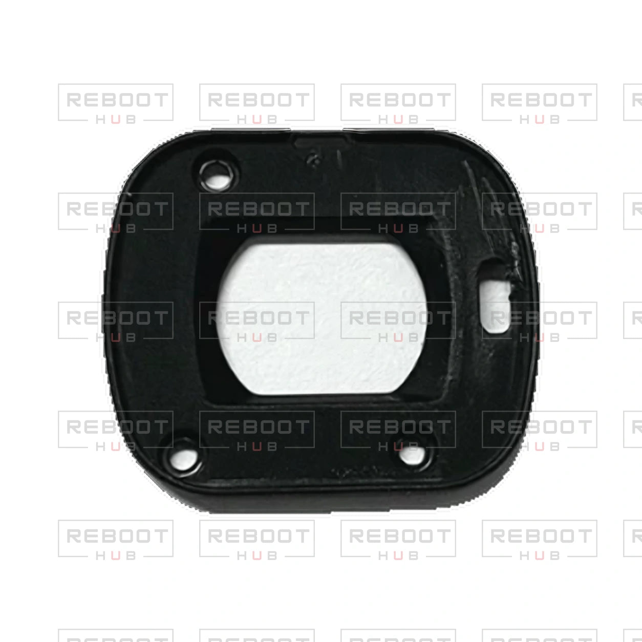 OEM-pulled DJI Air 2S Camera Lens Hood on white with Reboot Hub watermark overlay — source view 1