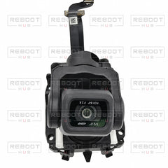 DJI Mavic Air 2 Complete Gimbal Arm Assembly with Flexible Flat Cable and Camera Core close detail view on white with Reboot Hub watermark overlay