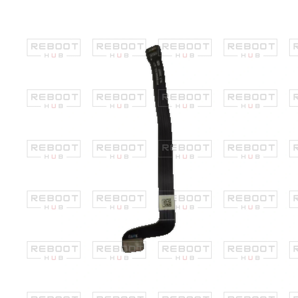 OEM-pulled DJI Mavic Air 2 Gimbal Flexible Flat Cable on white with Reboot Hub watermark overlay — source view 3