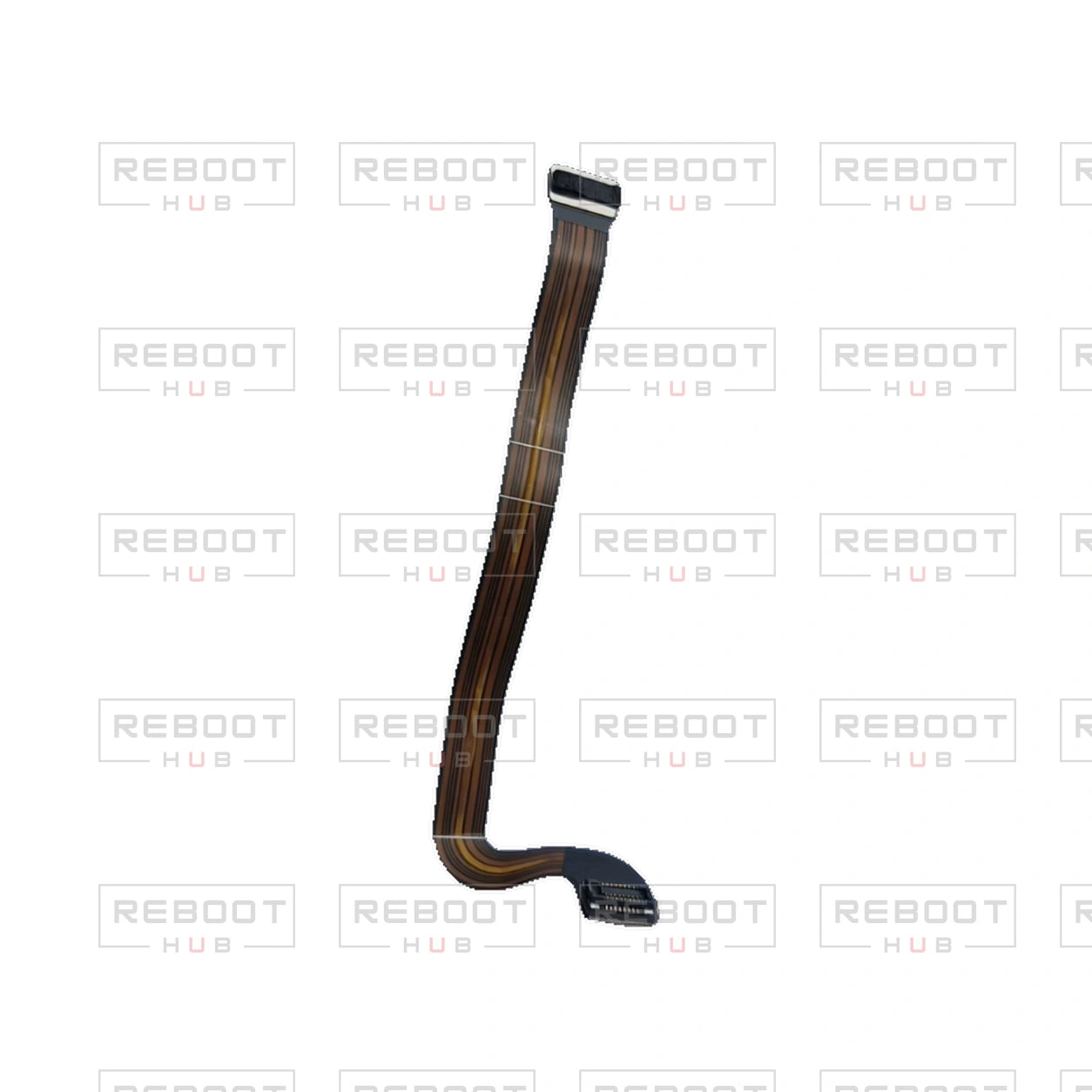 OEM-pulled DJI Mavic Air 2 Gimbal Flexible Flat Cable on white with Reboot Hub watermark overlay — source view 5