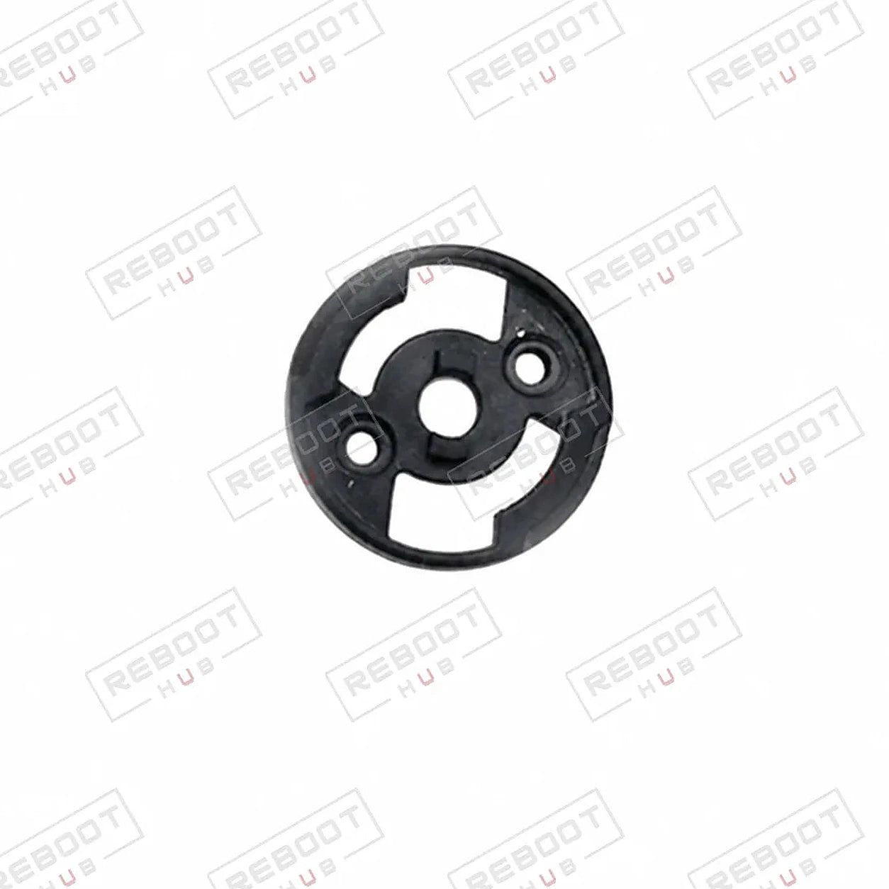 DJI Mavic Air Black-Ring Propeller Mount Base close detail view on white with Reboot Hub watermark overlay