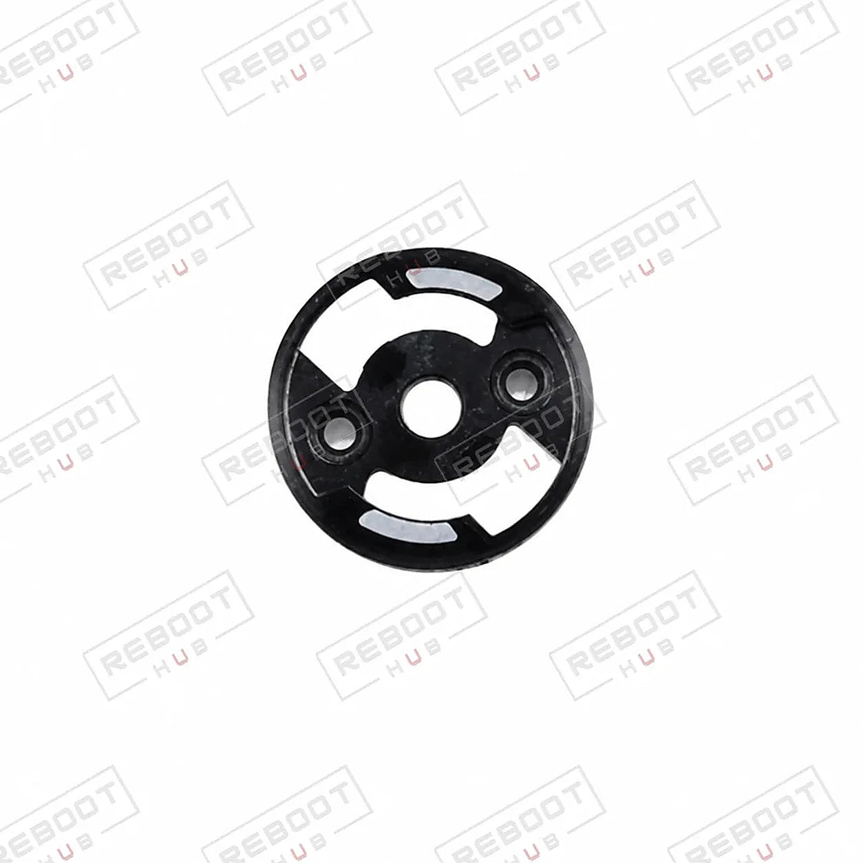 DJI Mavic Air White-Ring Propeller Mount Base close detail view on white with Reboot Hub watermark overlay