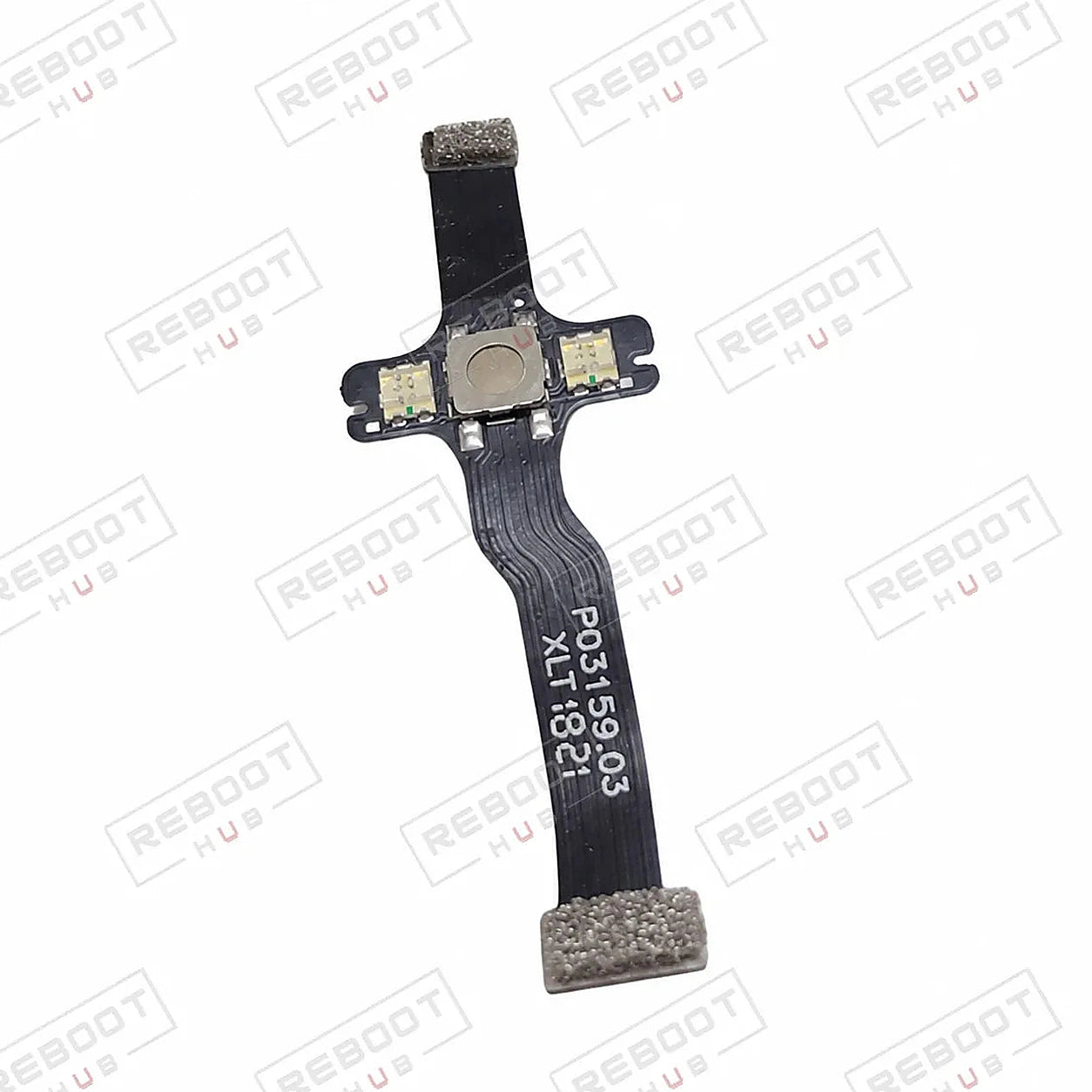 DJI Mavic Air Downward Vision Button Flexible Flat Cable close detail view on white with Reboot Hub watermark overlay