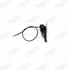 DJI Mavic Air Front Left Landing Gear Antenna close detail view on white with Reboot Hub watermark overlay