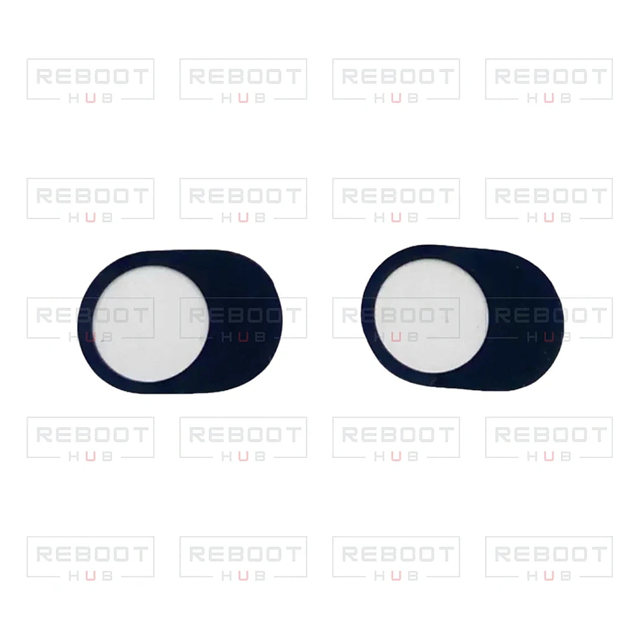 DJI Spark Gimbal Camera Lens Glass close detail view on white with Reboot Hub watermark overlay