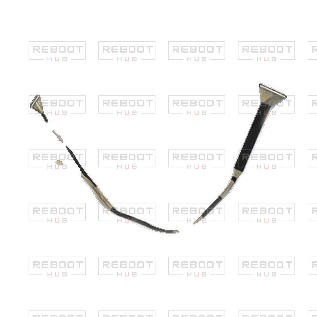 OEM-pulled DJI Air 2S Gimbal PTZ Signal Flexible Flat Cable on white with Reboot Hub watermark overlay — source view 5