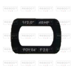 DJI Mavic Air 2 Gimbal Camera Lens Glass close detail view on white with Reboot Hub watermark overlay