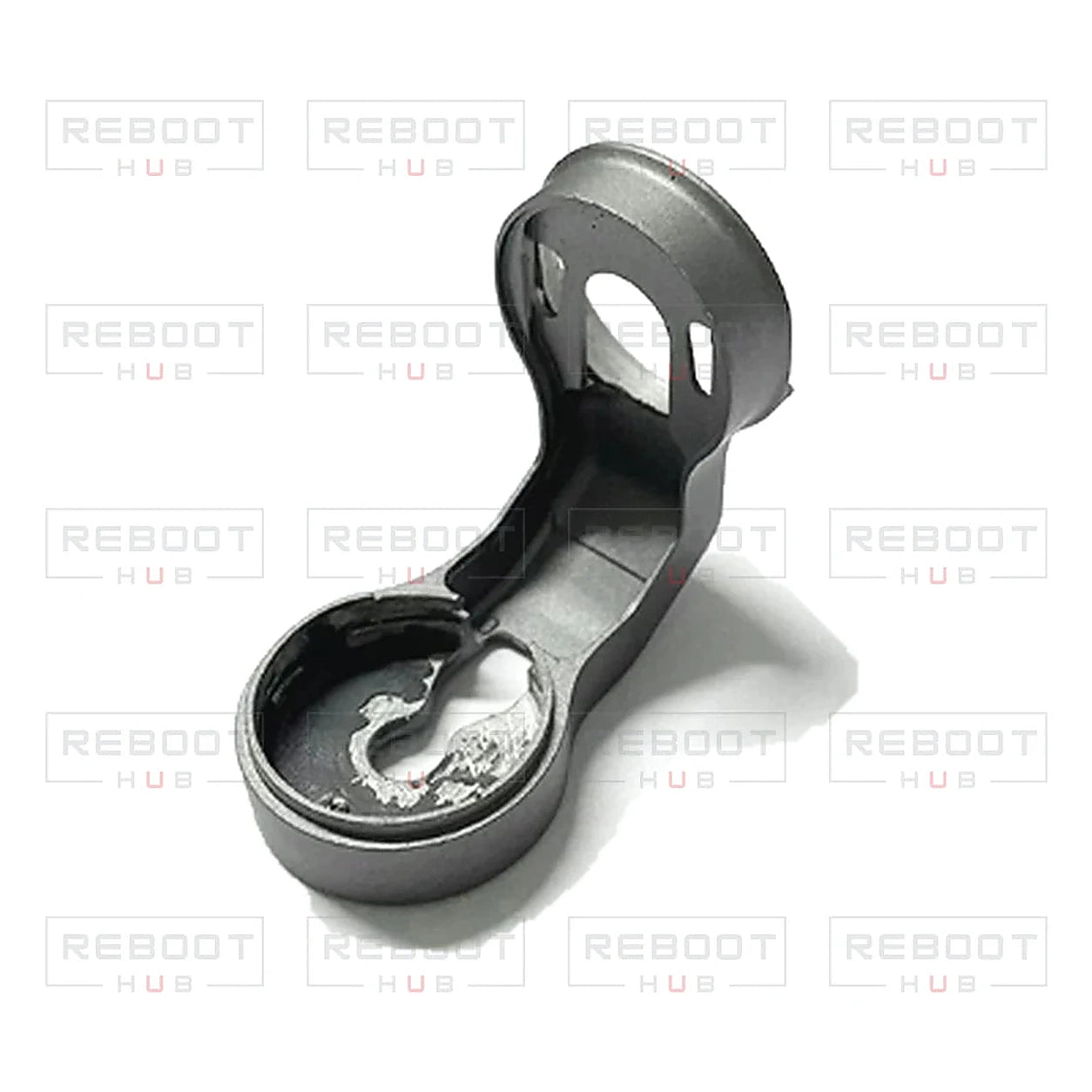 DJI Air 2S Gimbal Upper Bracket close detail view on white with Reboot Hub watermark overlay