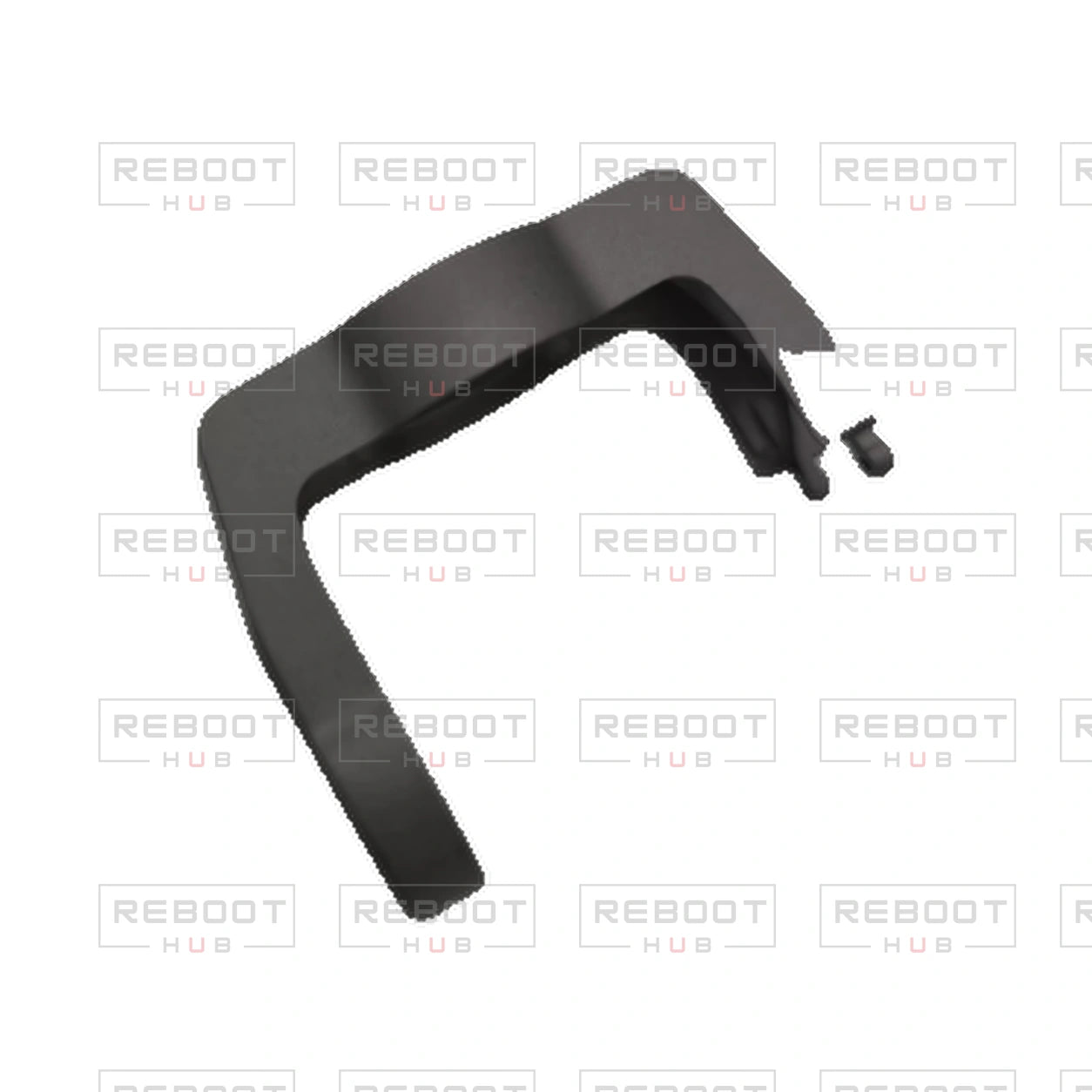 OEM-pulled DJI Air 2S Gimbal Lower Bracket on white with Reboot Hub watermark overlay — source view 1