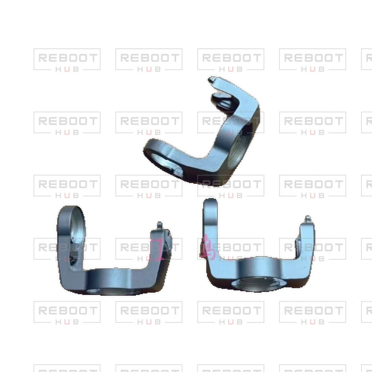 OEM-pulled DJI Air 2S Gimbal Lower Bracket on white with Reboot Hub watermark overlay — source view 4