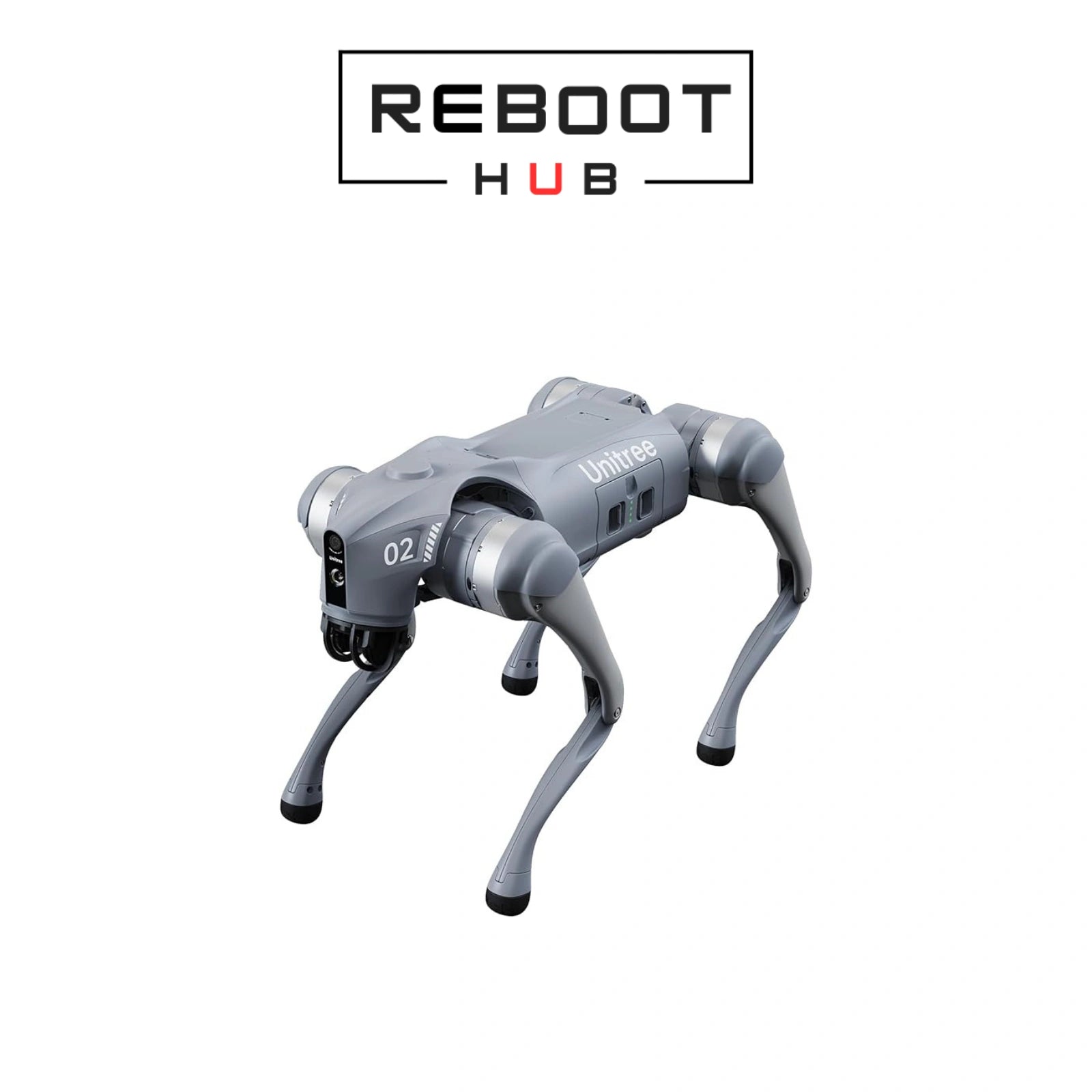 Certified Refurbished Unitree Go 2 - agile quadruped robot in black with dynamic movement capabilities and advanced sensors