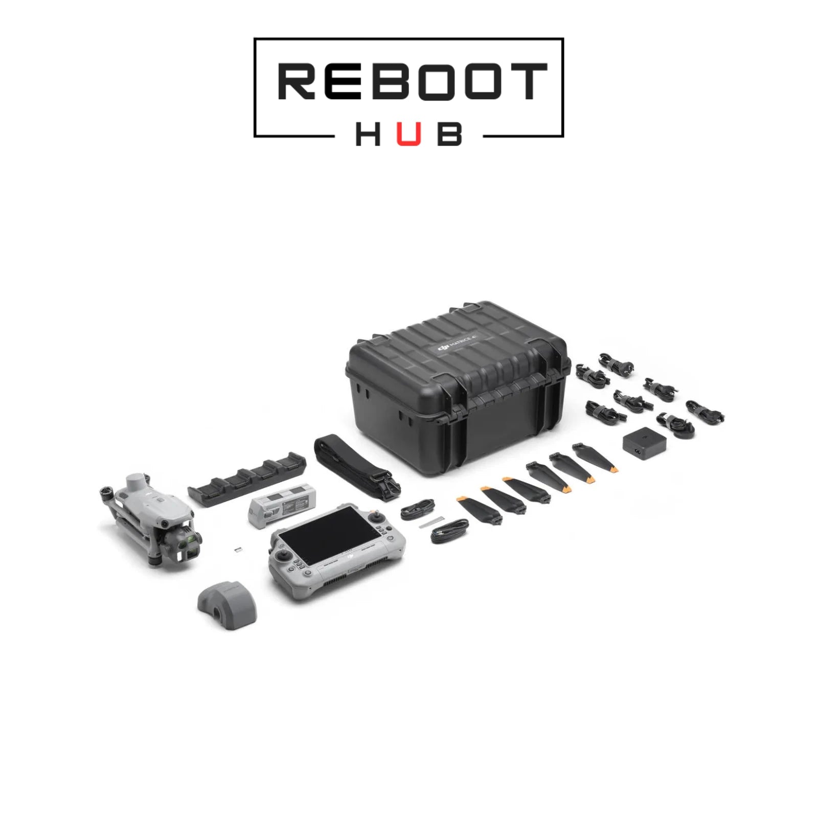 DJI Matrice 4E enterprise combo with controller, batteries, case and accessories