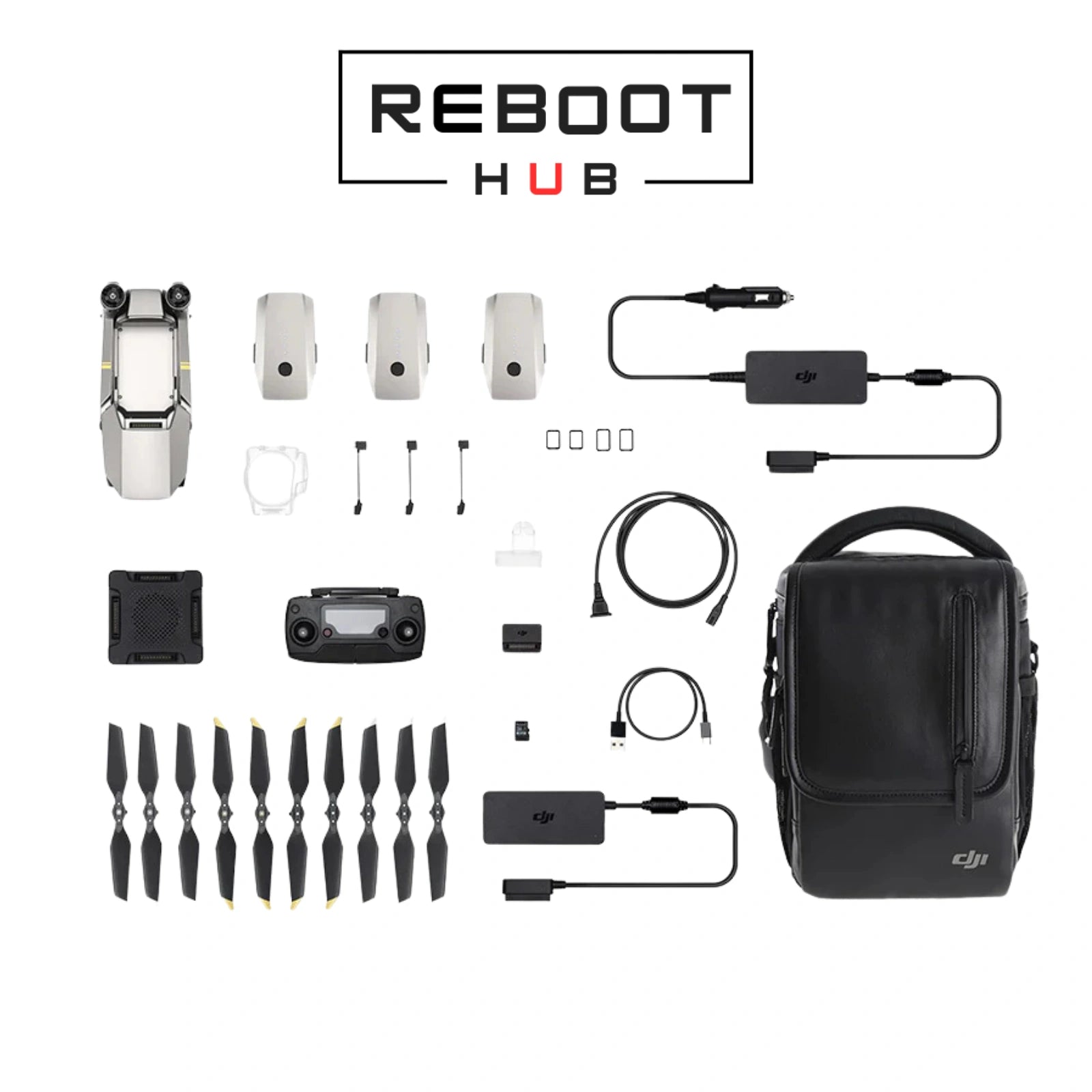 Certified Refurbished Mavic Pro Platinum bundle: drone, controller, batteries, case