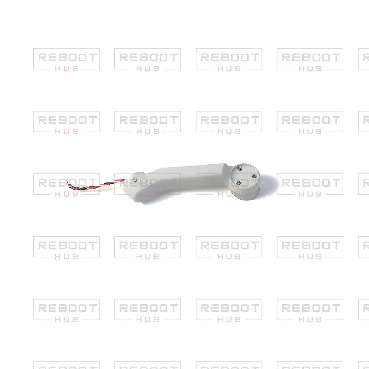 OEM-pulled DJI Mavic Mini Rear Arm Right on white with Reboot Hub watermark overlay — view 4