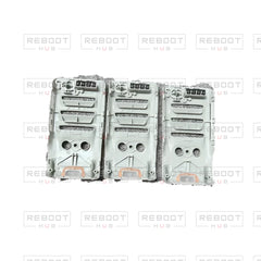 OEM-pulled DJI Mini 2 Bottom Shell on white with Reboot Hub watermark overlay — view 4