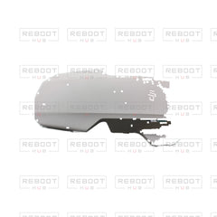 OEM-pulled DJI Mini 2 Upper Shell on white with Reboot Hub watermark overlay — view 5
