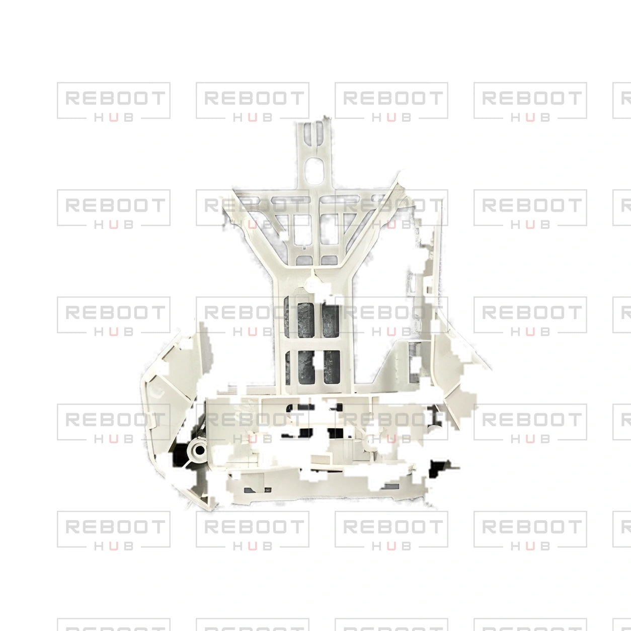OEM-pulled DJI Mini SE Middle Frame on white with Reboot Hub watermark overlay — view 2