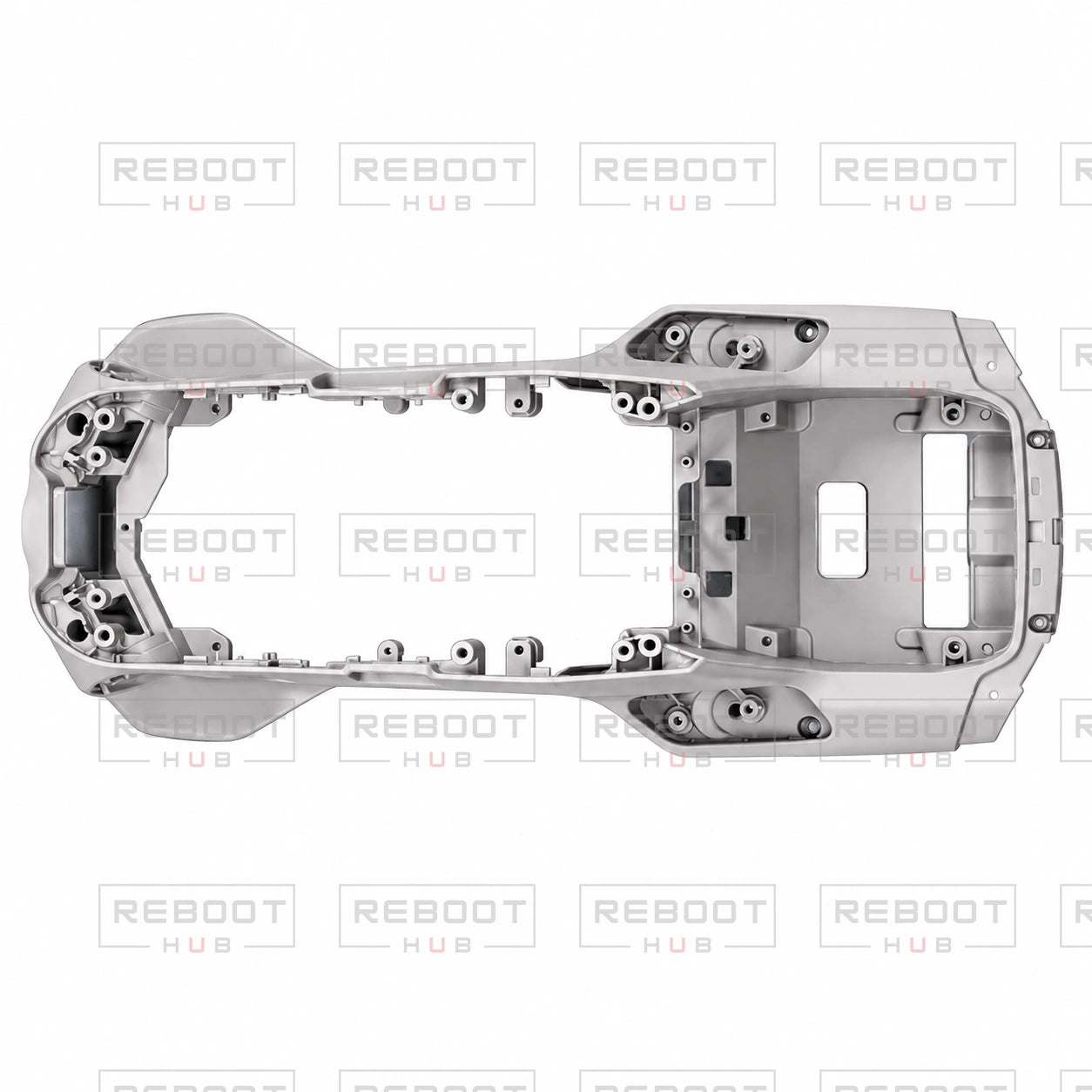 OEM-pulled DJI Air 2 Middle Frame on white with Reboot Hub watermark overlay — view 2