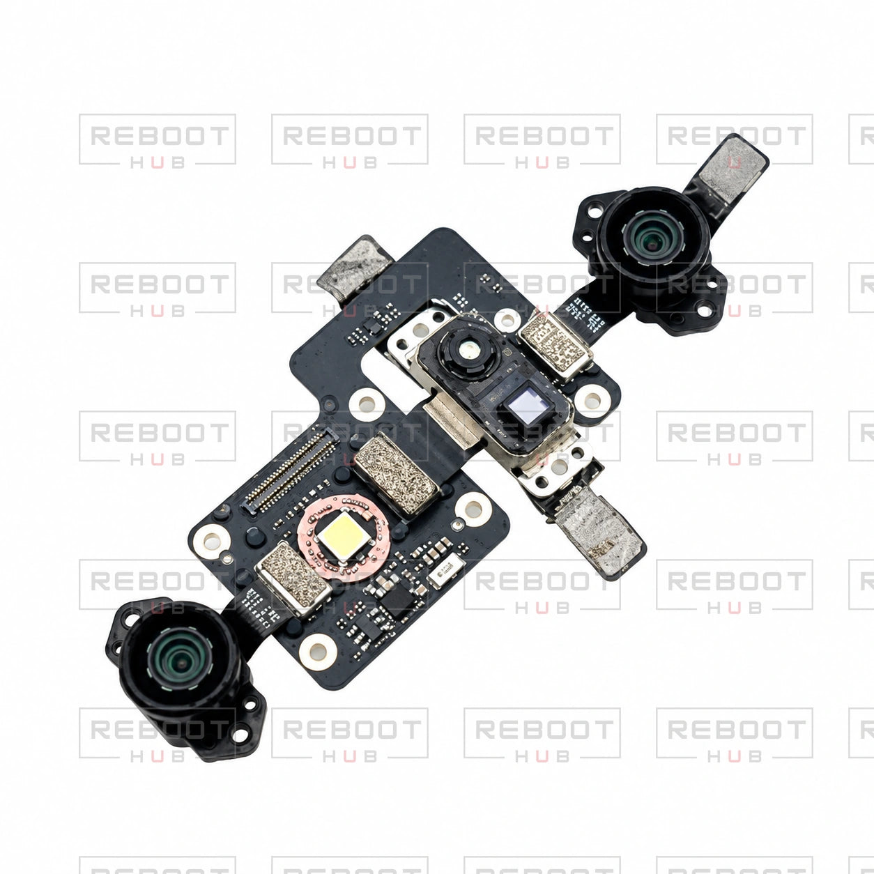 OEM-pulled DJI Air 3 Downward Vision Module on white with Reboot Hub watermark overlay — view 1