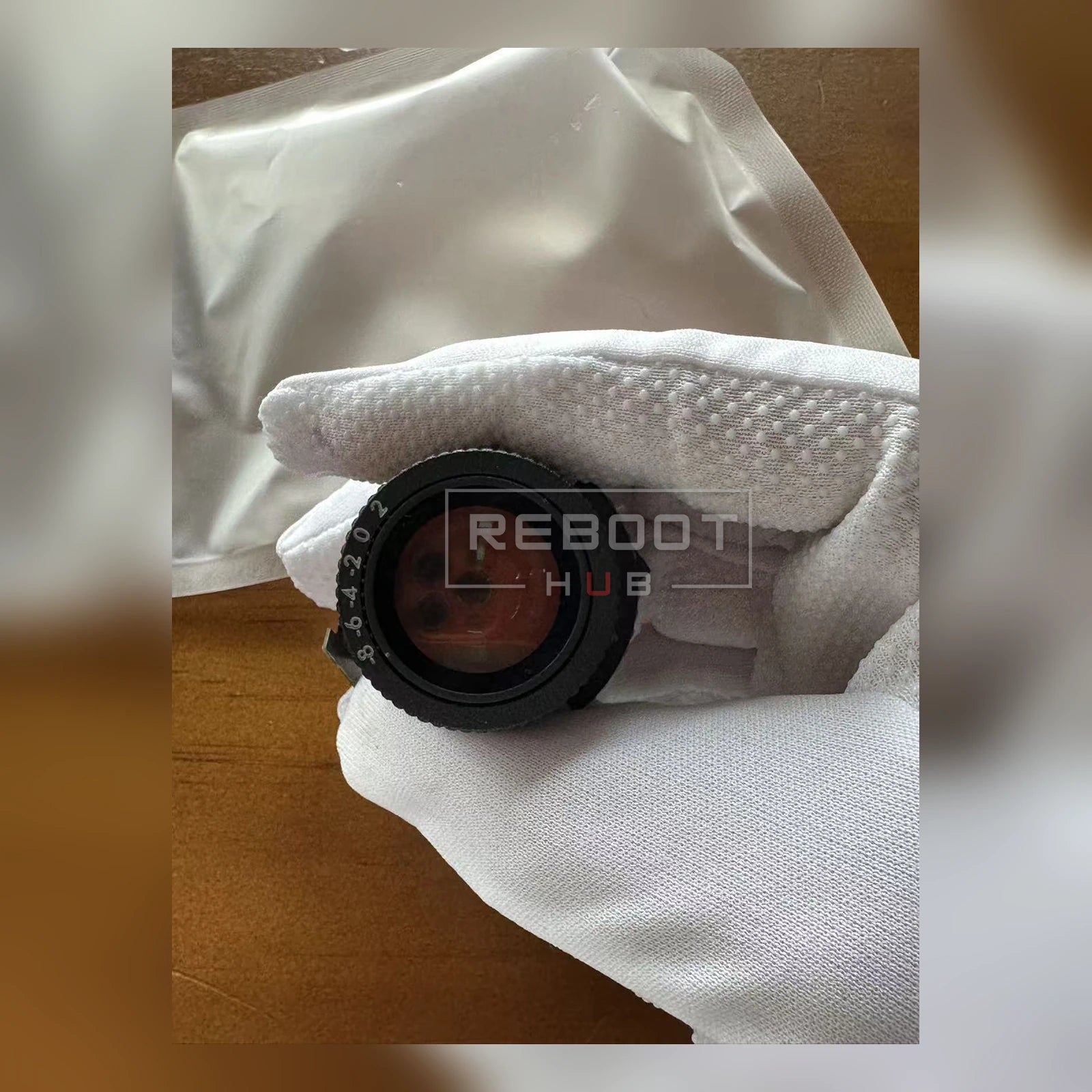 DJI Goggles 2 display lens module, OEM-pulled, optical lens front view