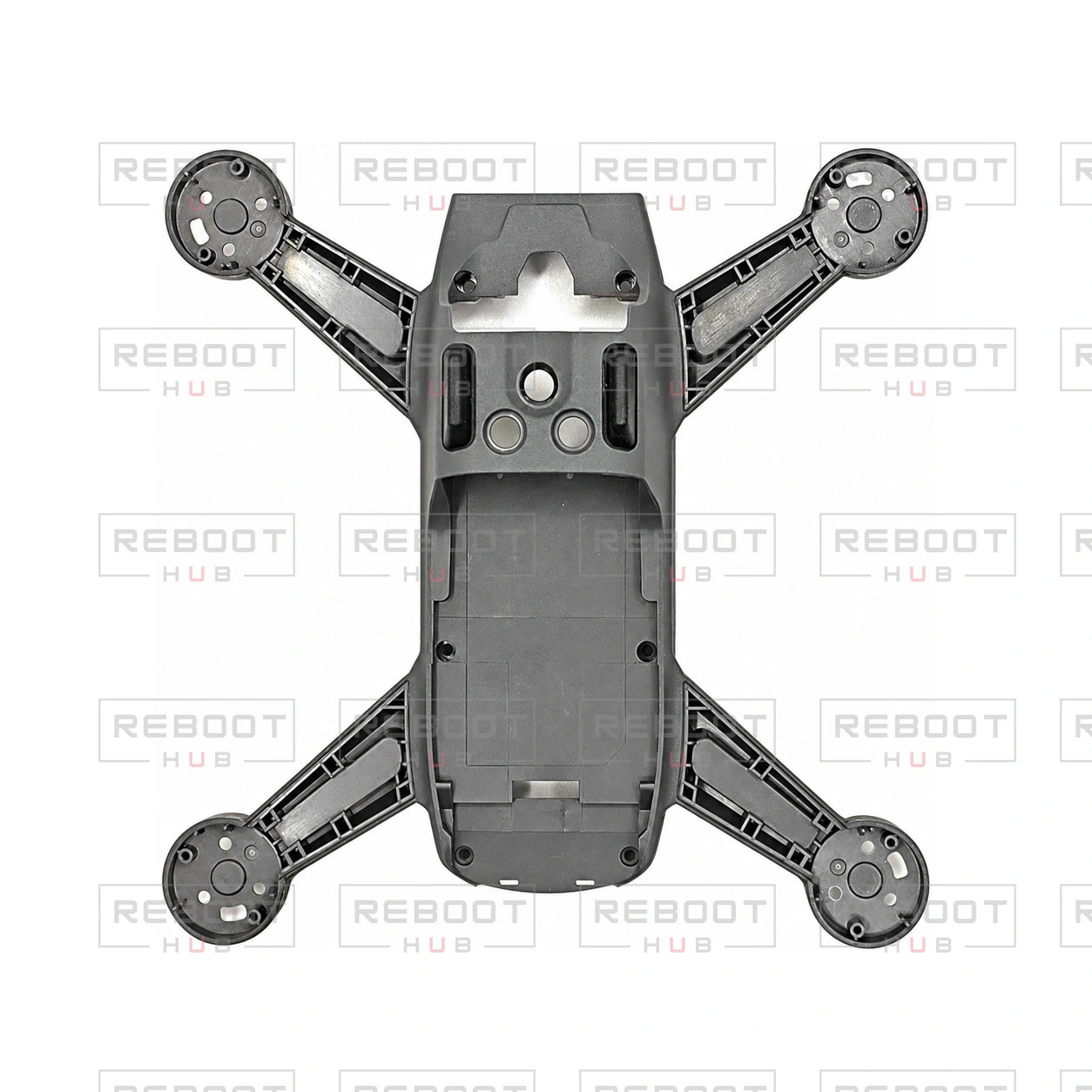 DJI Spark Middle Frame - OEM-pulled - original photographed view on white with Reboot Hub watermark