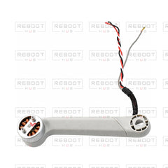 OEM-pulled DJI Mini 3 Pro Rear Arm Shell with Faulty Motor Left on white with Reboot Hub watermark overlay