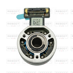 OEM-pulled DJI Mini 3 Pro Gimbal Roll Motor on white with Reboot Hub watermark overlay