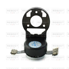 OEM-pulled DJI Mini 3 Gimbal Yaw Motor with Upper Bracket on white with Reboot Hub watermark overlay
