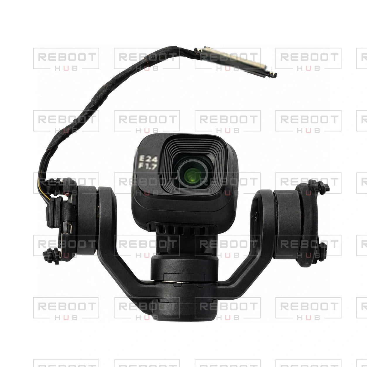 OEM-pulled DJI Mini 3 Pro Gimbal Camera Assembly on white with Reboot Hub watermark overlay
