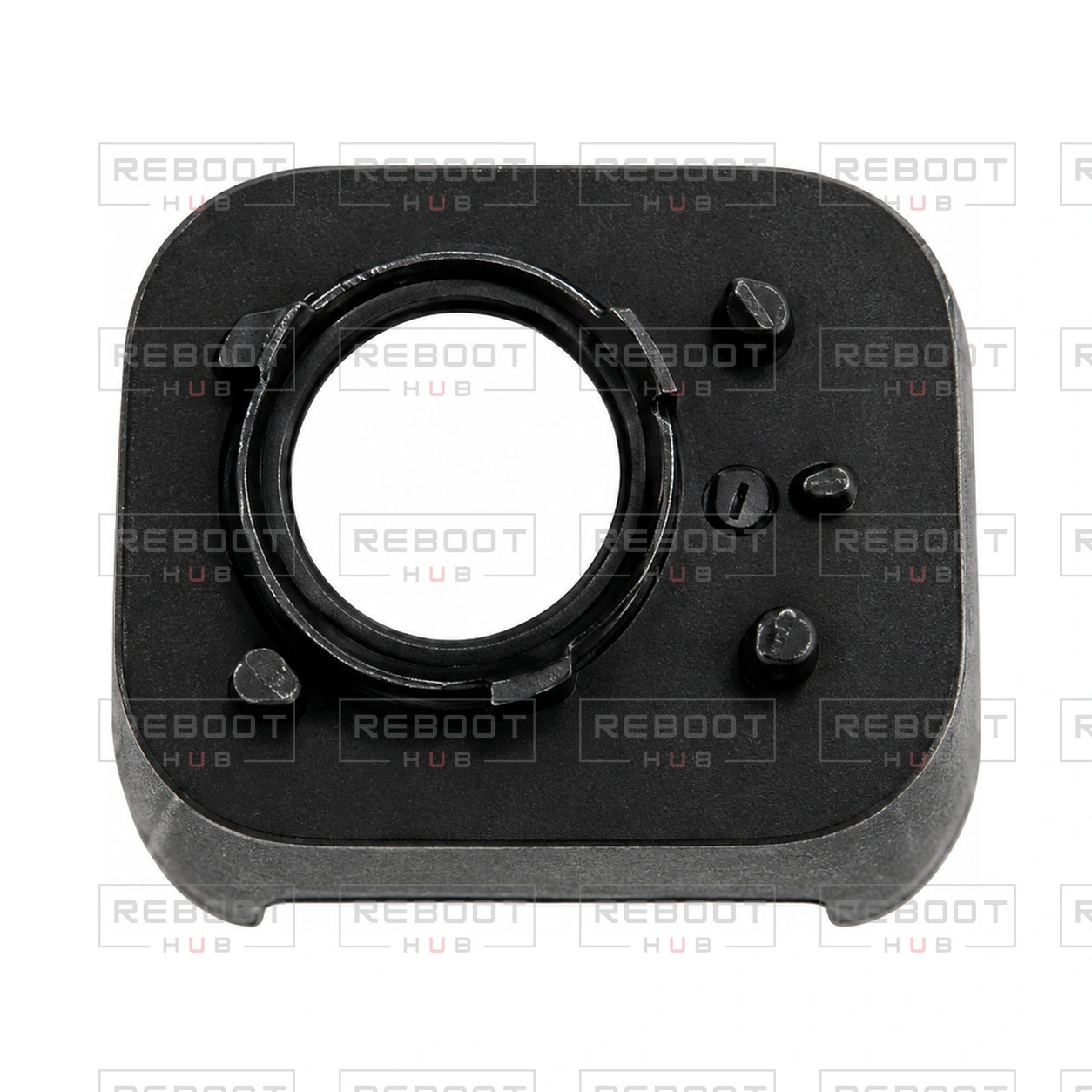 OEM-pulled DJI Mini 3 Camera Lens Frame on white with Reboot Hub watermark overlay
