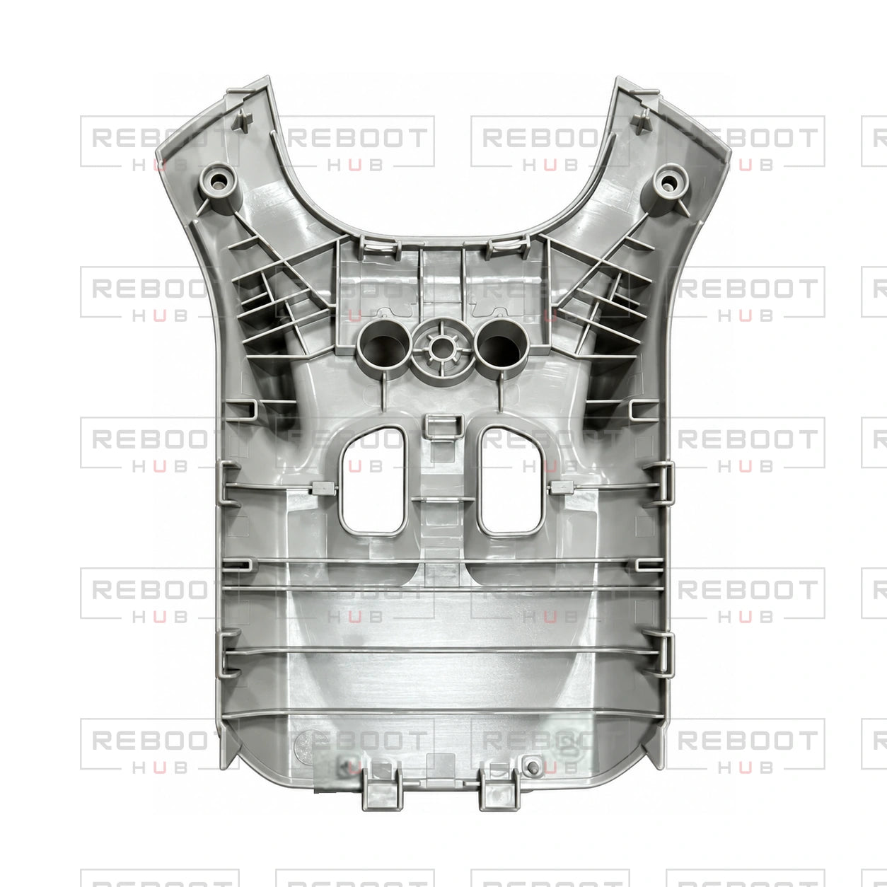 OEM-pulled DJI Mini 3 Bottom Shell on white with Reboot Hub watermark overlay