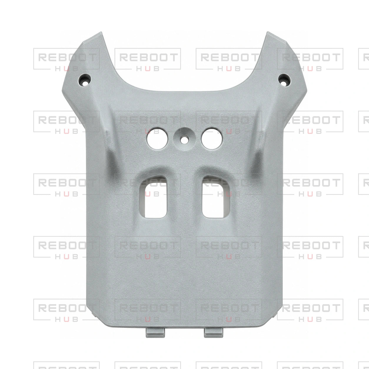 OEM-pulled DJI Mini 3 Bottom Shell on white with Reboot Hub watermark overlay