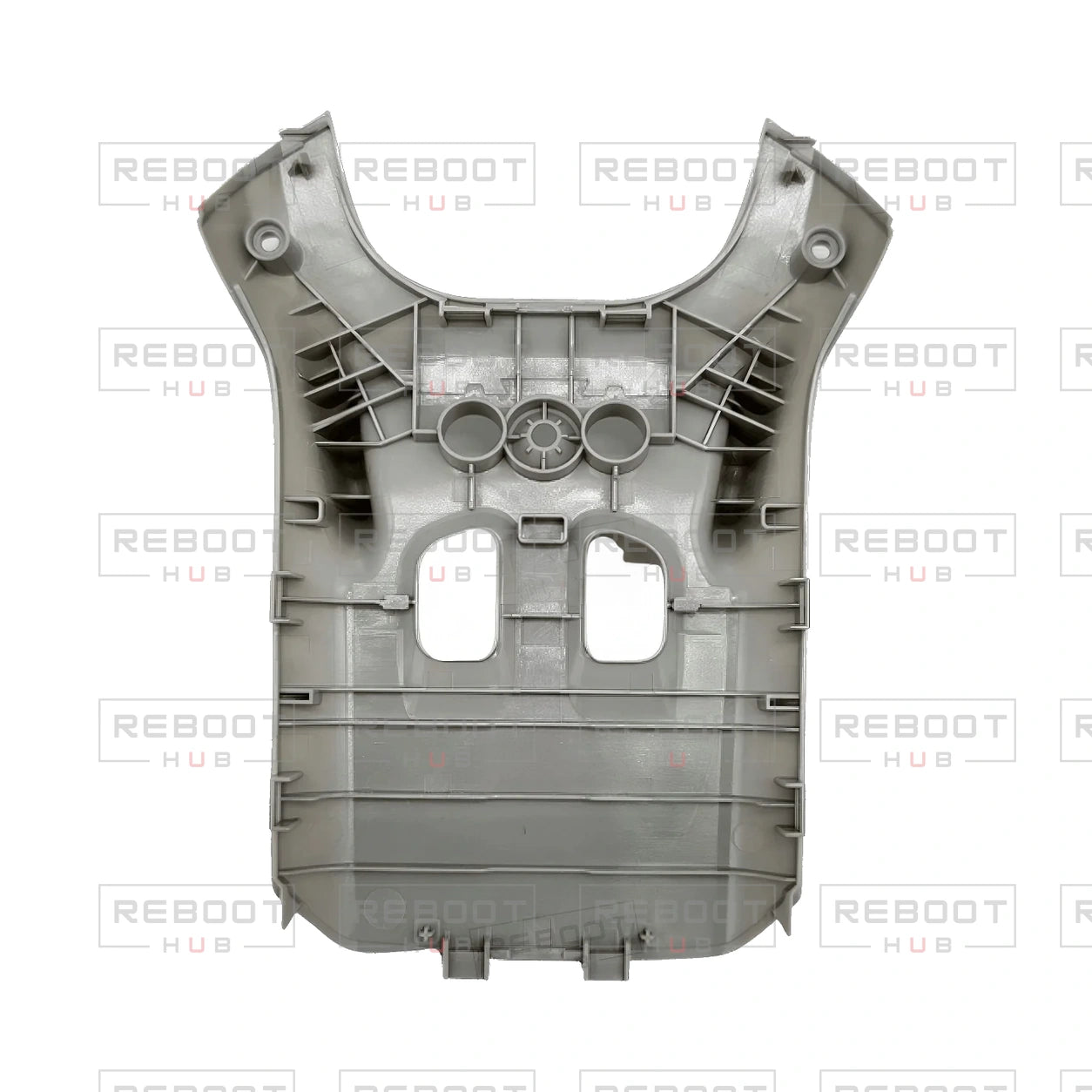 OEM-pulled DJI Mini 3 Bottom Shell on white with Reboot Hub watermark overlay