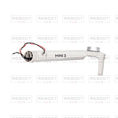 OEM-pulled DJI Mini 3 Front Arm Left on white with Reboot Hub watermark overlay