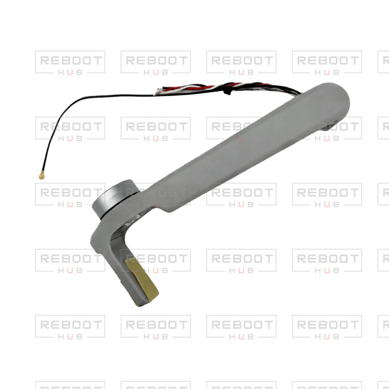 OEM-pulled DJI Mini 3 Front Arm Left on white with Reboot Hub watermark overlay