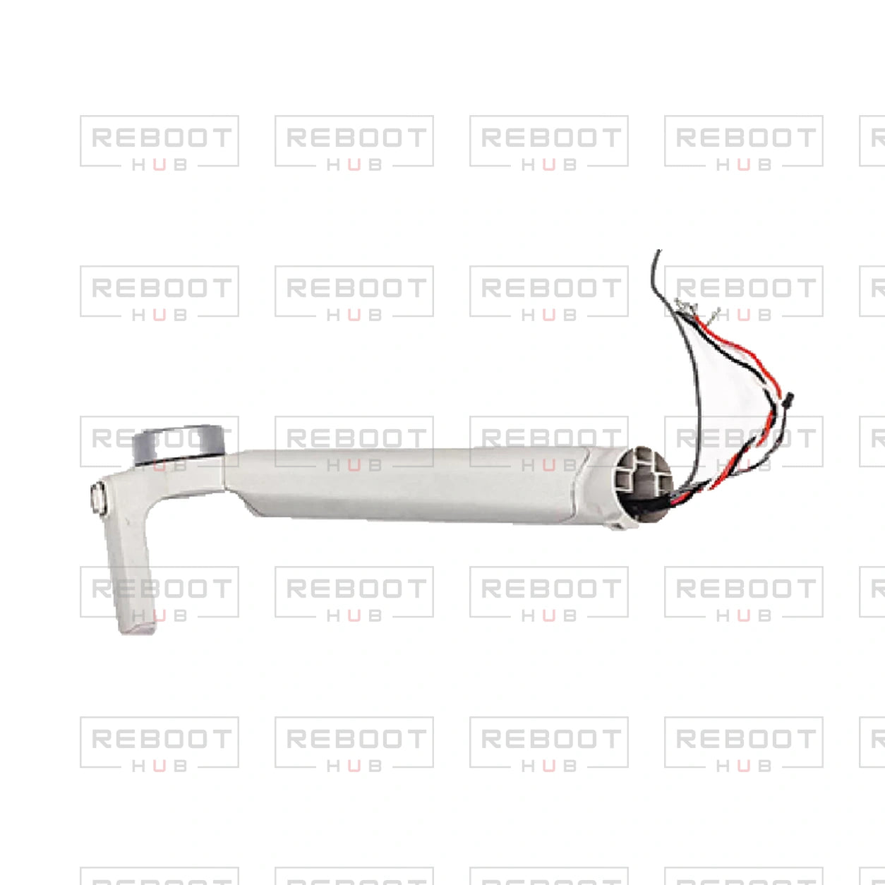 OEM-pulled DJI Mini 3 Front Arm Right on white with Reboot Hub watermark overlay