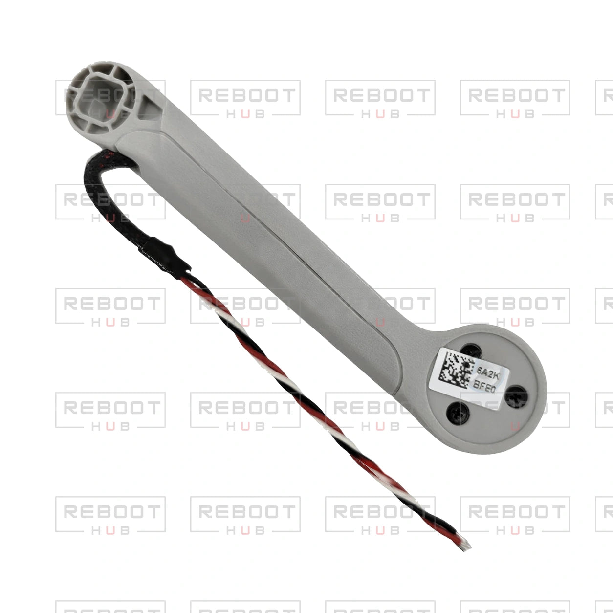 OEM-pulled DJI Mini 3 Rear Arm Right on white with Reboot Hub watermark overlay