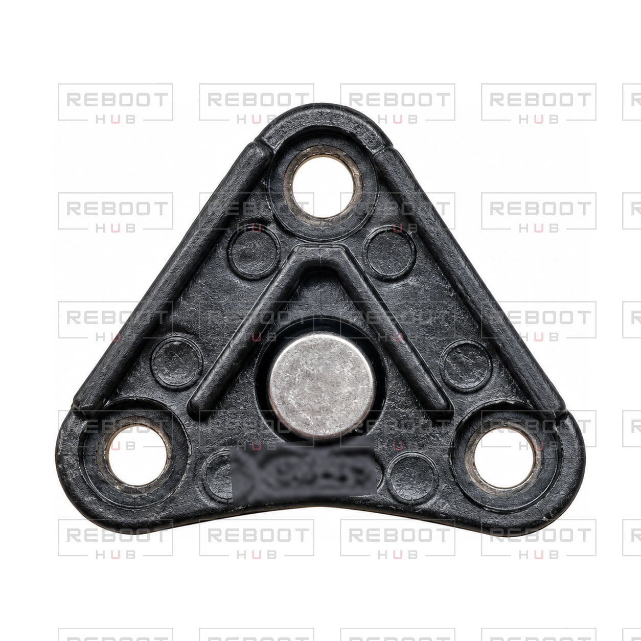 OEM-pulled DJI Mini 3 Front Arm Rotation Axis on white with Reboot Hub watermark overlay
