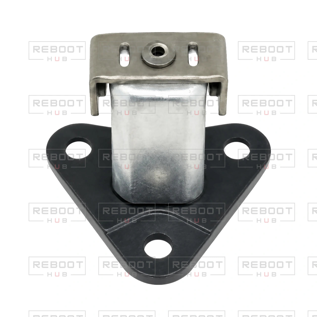 OEM-pulled DJI Mini 3 Front Arm Rotation Axis on white with Reboot Hub watermark overlay