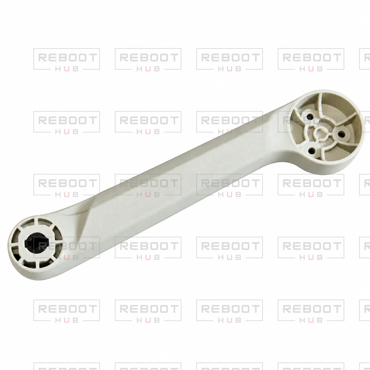 OEM-pulled DJI Mini 3 Rear Arm Shell Right on white with Reboot Hub watermark overlay