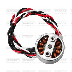 OEM-pulled DJI Mini 3 Arm Motor on white with Reboot Hub watermark overlay