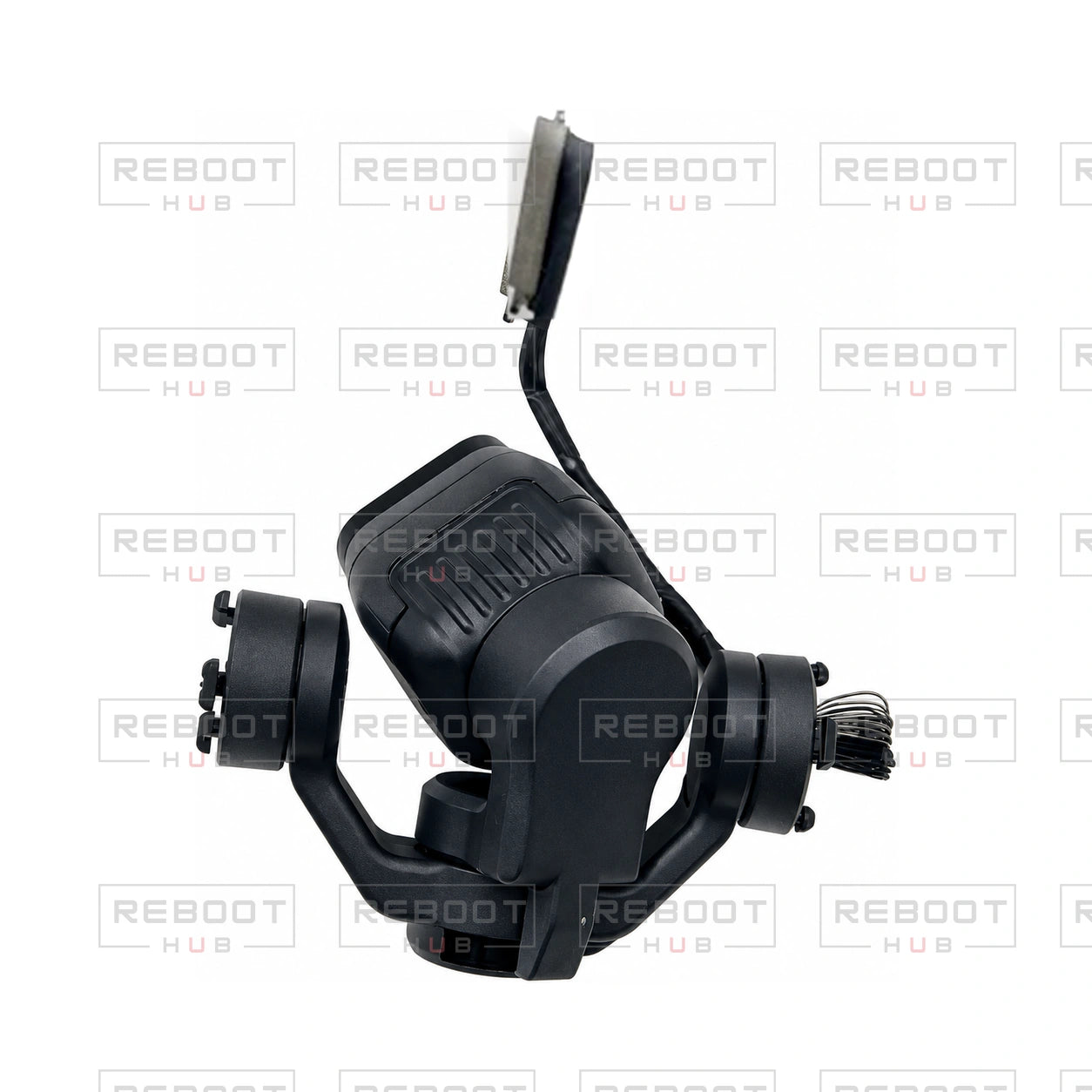 OEM-pulled DJI Mini 3 Gimbal Camera Assembly on white with Reboot Hub watermark overlay
